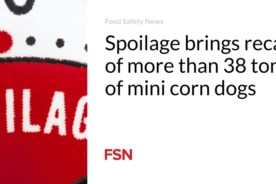 Spoilage brings recall of more than 38 tons of mini corn dogs