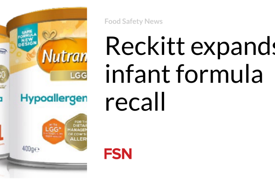 Reckitt expands infant formula recall