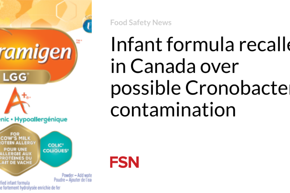 Infant formula recalled in Canada over possible Cronobacter contamination