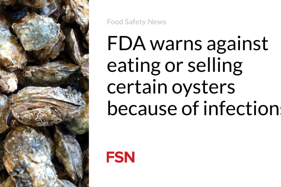 FDA warns against eating or selling certain oysters because of infections