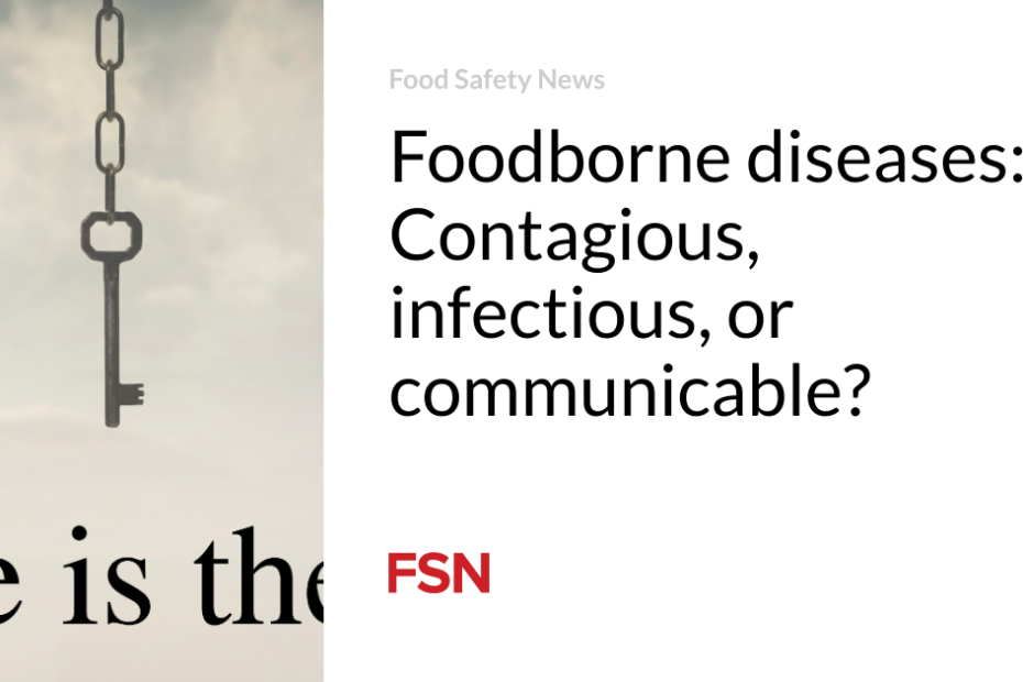 Foodborne diseases: Contagious, infectious, or communicable?