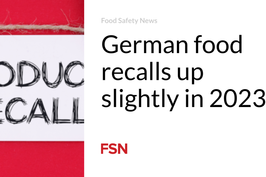 German food recalls up slightly in 2023