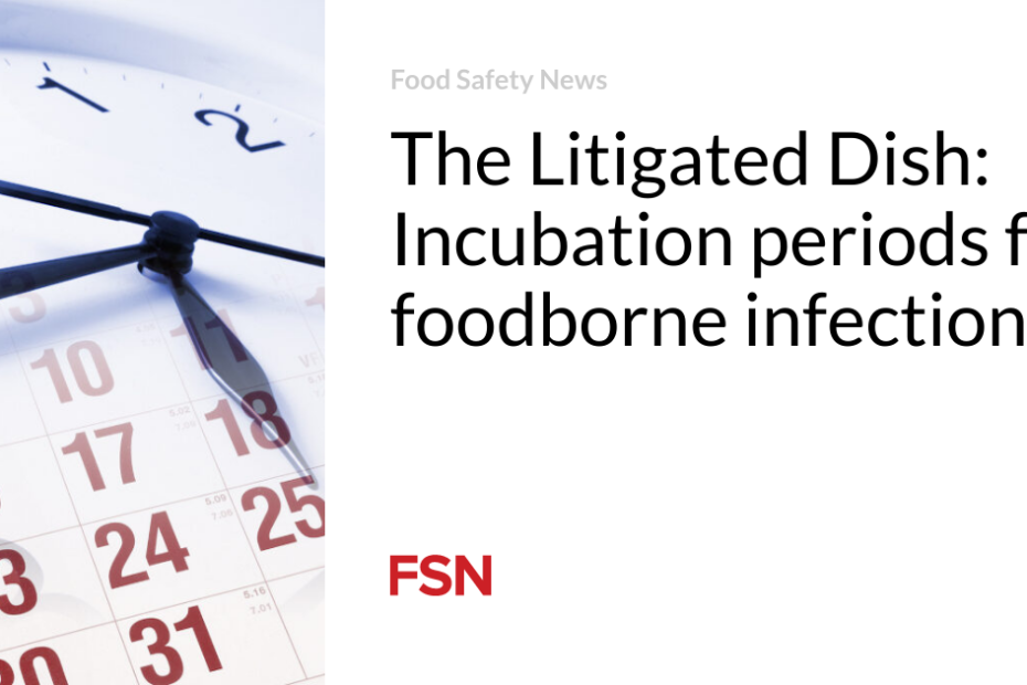 The Litigated Dish: Incubation periods for foodborne infections