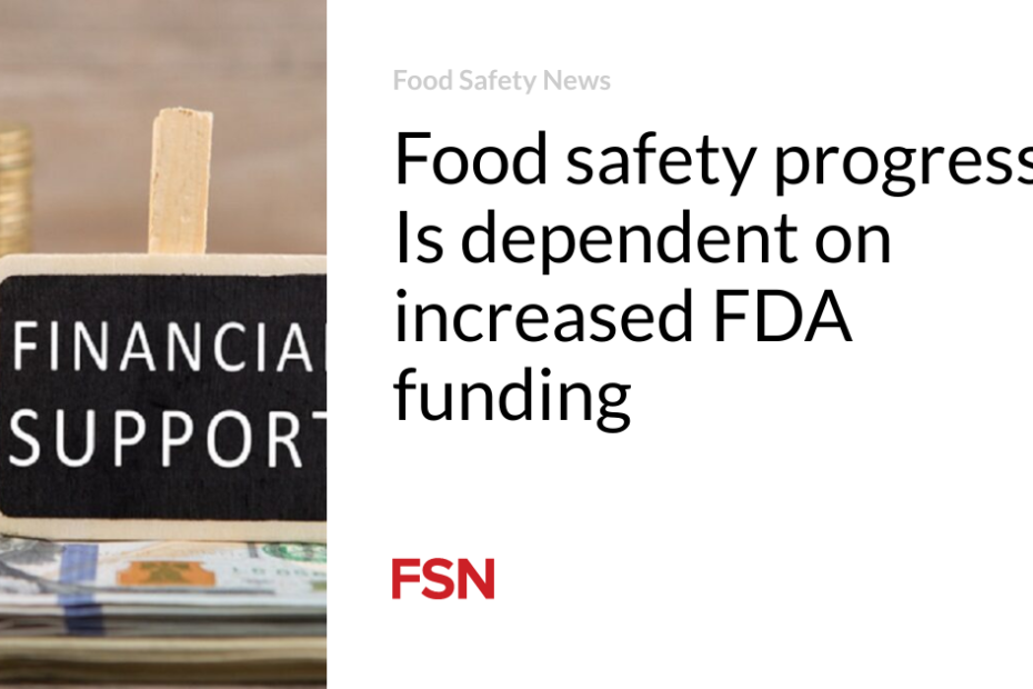 Food safety progress Is dependent on increased FDA funding 