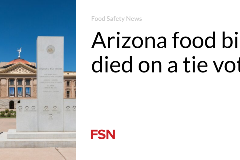 Arizona food bill died on a tie vote