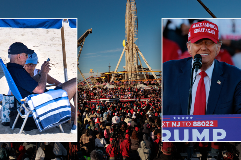 Massive Trump beach rally in deep blue NJ draws stark contrast to Biden’s beach weekend: ‘Biden could never’