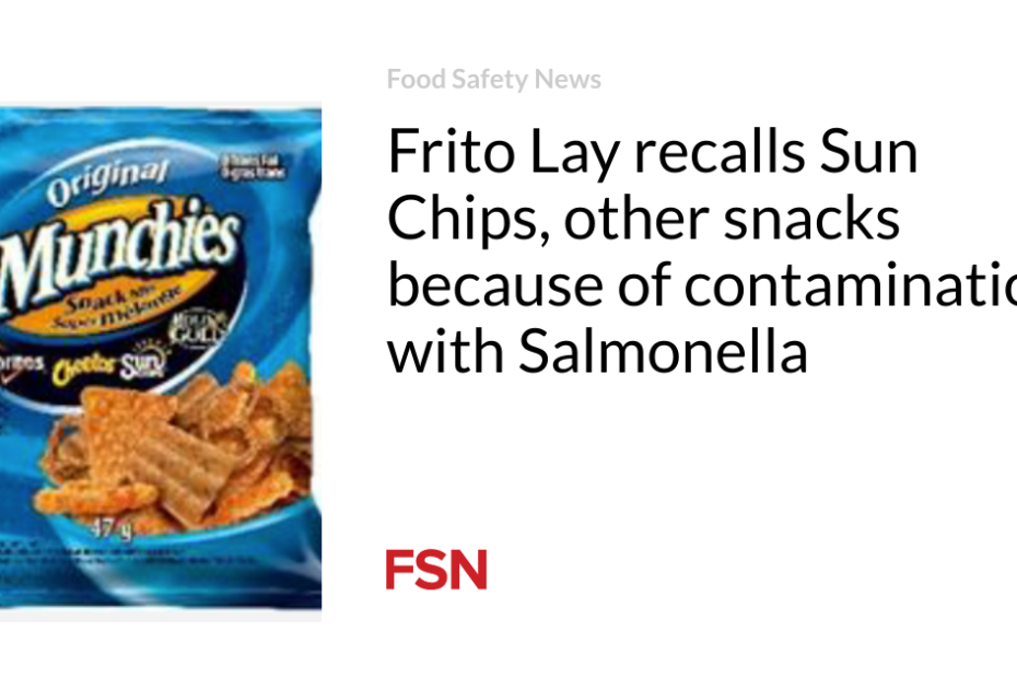 Frito Lay recalls Sun Chips, other snacks because of contamination with Salmonella