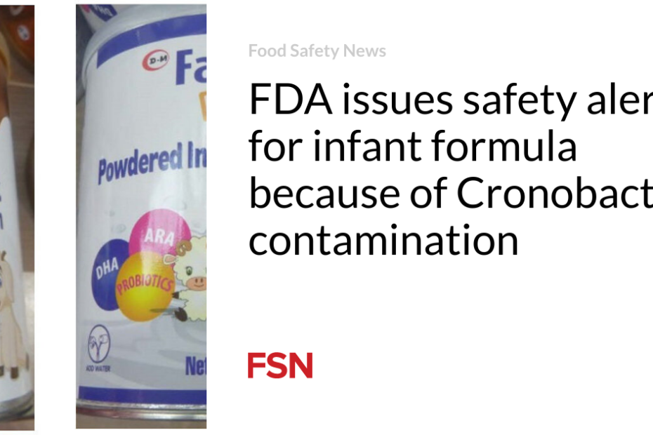 FDA issues safety alert for infant formula because of Cronobacter contamination