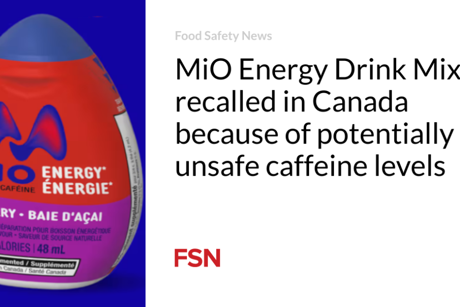 MiO Energy Drink Mixes recalled in Canada because of potentially unsafe caffeine levels