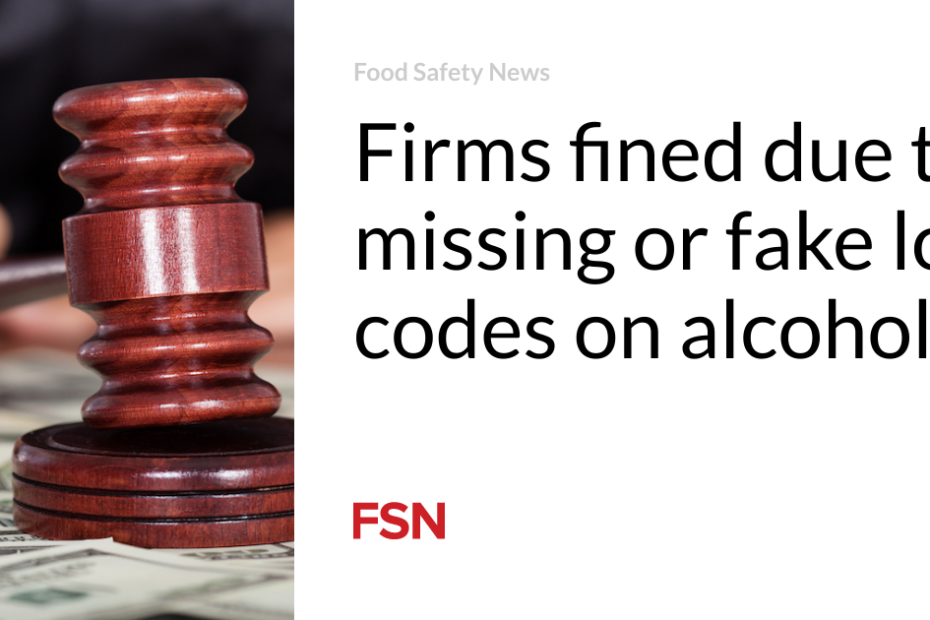 Firms fined due to missing or fake lot codes on alcohol