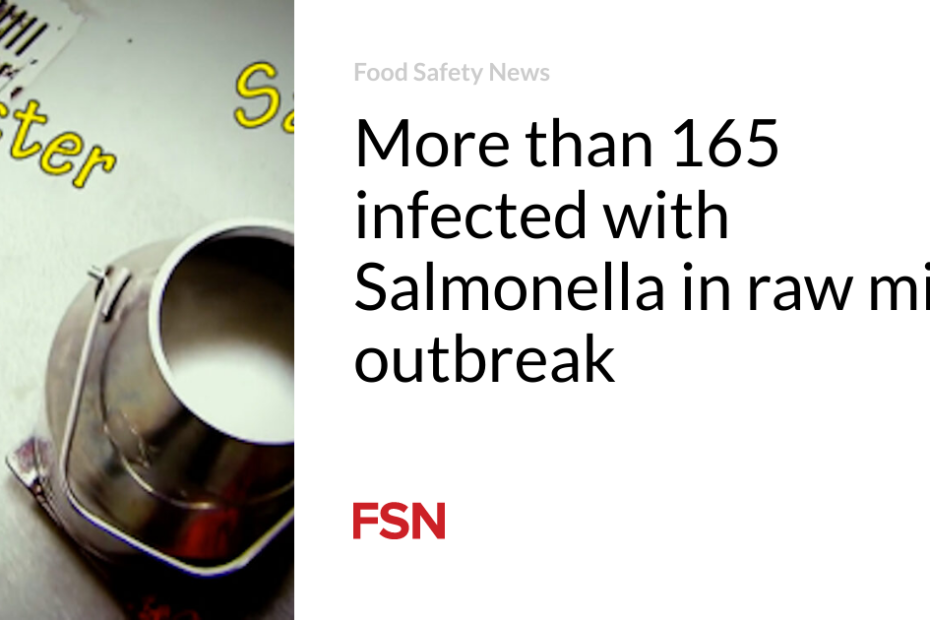 More than 165 infected with Salmonella in raw milk outbreak