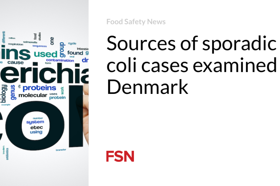 Sources of sporadic E. coli cases examined in Denmark