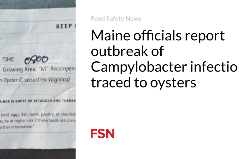 Maine officials report outbreak of Campylobacter infections traced to oysters