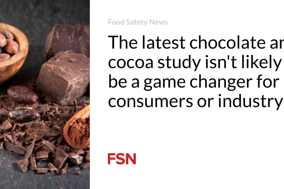 The latest chocolate and cocoa study isn’t likely to be a game changer for consumers or industry