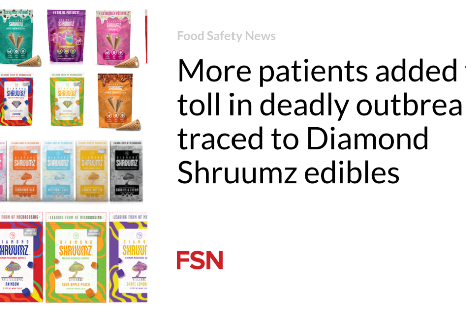 More patients added to toll in deadly outbreak traced to Diamond Shruumz edibles