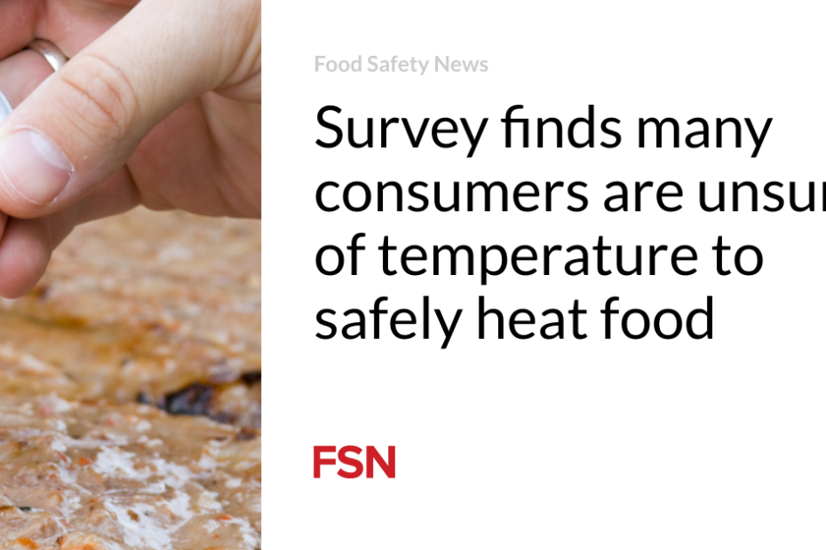 Survey finds many consumers are unsure of temperature to safely heat food