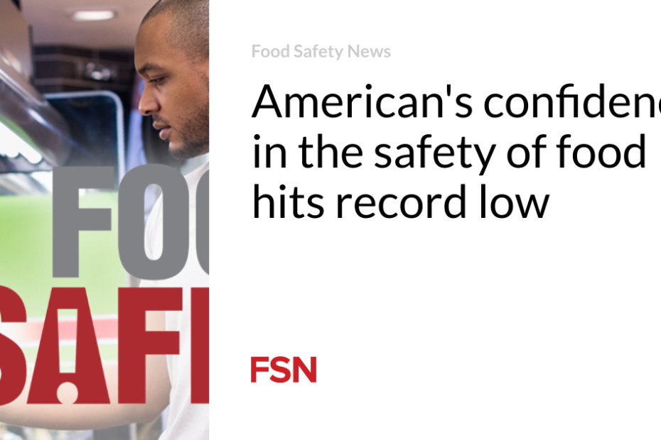 American’s confidence in the safety of food hits record low