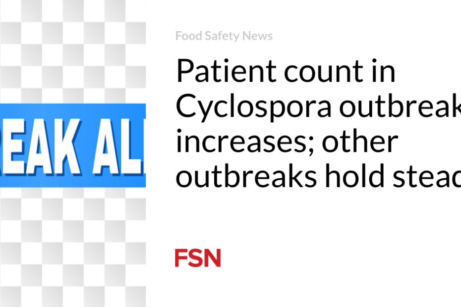 Patient count in Cyclospora outbreak increases; other outbreaks hold steady