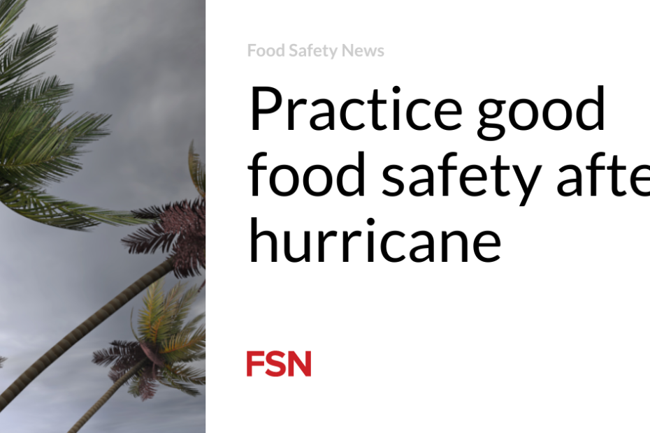 Practice good food safety after hurricane