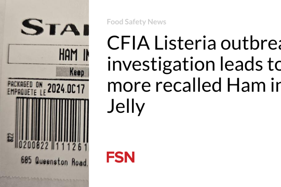 CFIA Listeria outbreak investigation leads to more recalled Ham in Jelly