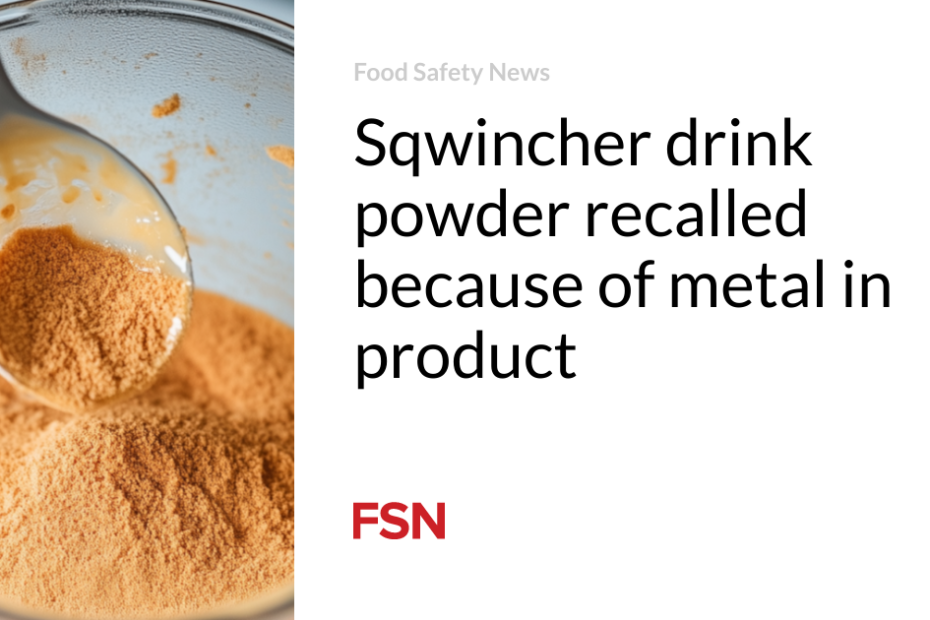 Sqwincher drink powder recalled because of metal in product