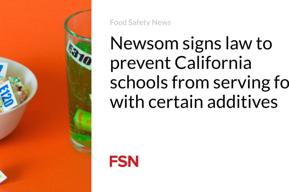 Newsom signs law to prevent California schools from serving food with certain additives