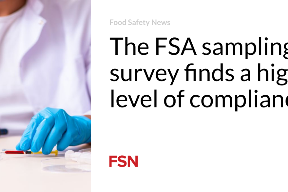 The FSA sampling survey finds a high level of compliance